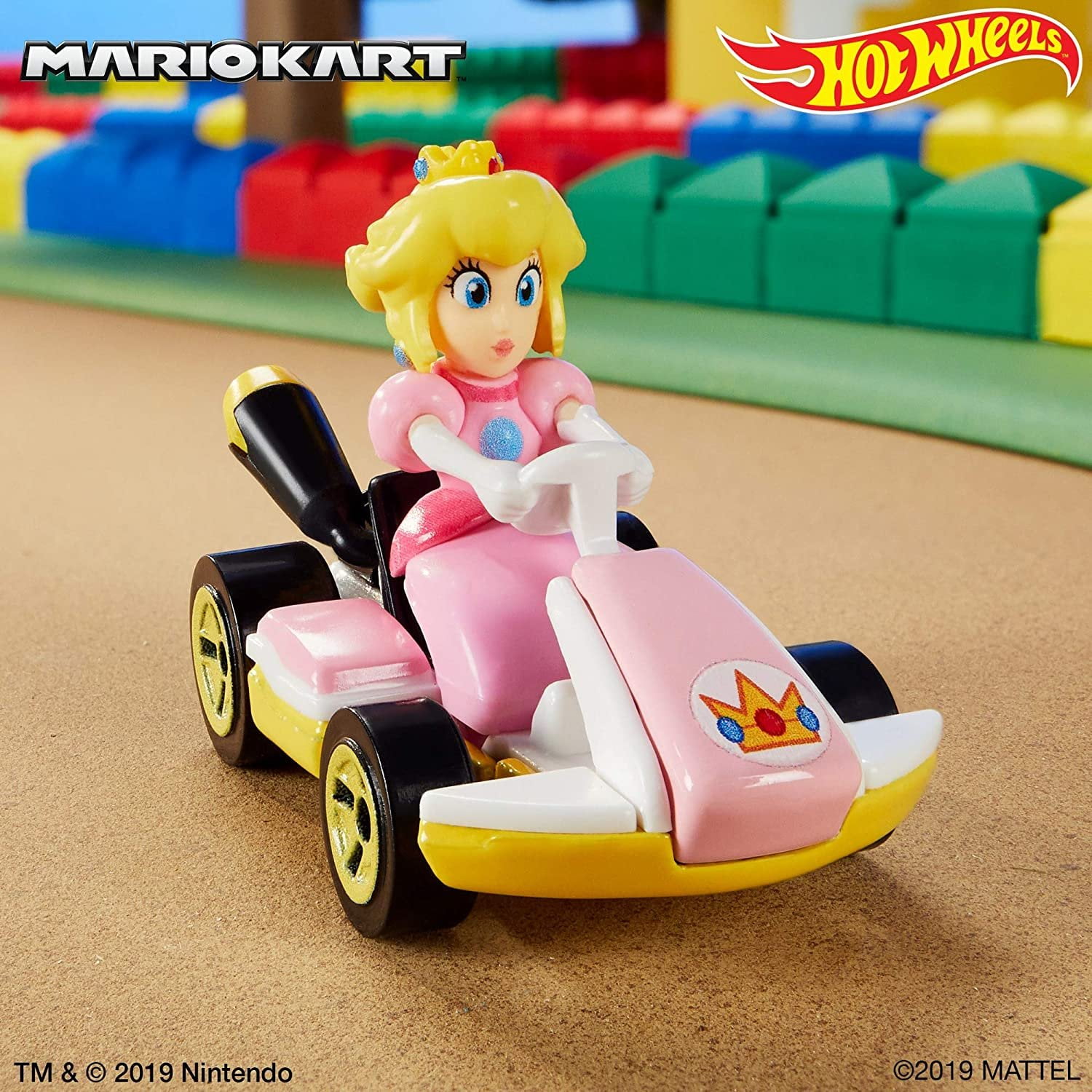 Hot Wheels Mario Kart Cat Peach Standard Car Play Vehicle 