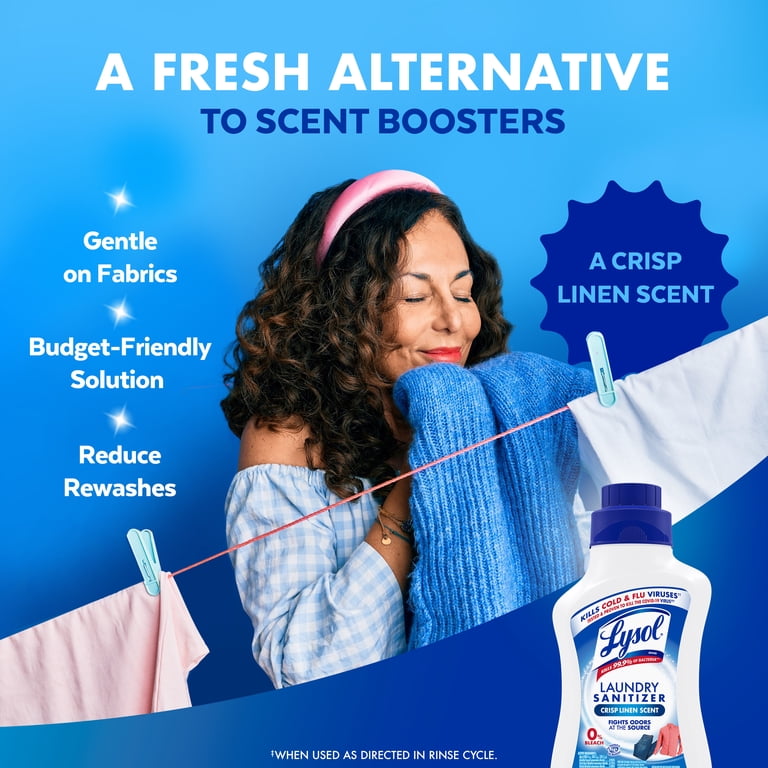 Lysol Laundry Sanitizer Additive 41 fl oz for Clothes, Eliminates