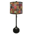 thumbnail image 2 of Royal Designs 28" Crystal and Oil Rub Bronze Buffet Lamp with Colorful Patchwork Design Hard Back Lamp Shade, Set of 2, 2 of 6
