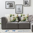 thumbnail image 3 of Acheng Throw Pillow Cover Avocado Pattern Sofa Pillow Case Cushion Cover for Home Couch Bed Decor,Pillow Cases Cushion Covers for Living Room Bedroom Sofa Chair Car Outdoor, 2 Pcs White, 3 of 6