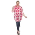 thumbnail image 2 of White Mark Women's Plus Size Buffalo Plaid Tunic Shirt, 2 of 6