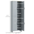thumbnail image 3 of HOMCOM 67" Kitchen Pantry 4-door Storage Cabinet with Adjustable Shelves, 3 of 10