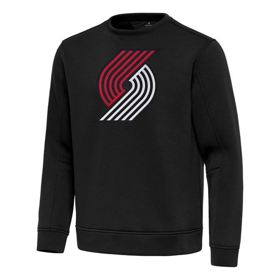Men's Antigua  Black Portland Trail Blazers Relevant Pullover Sweatshirt
