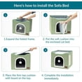 thumbnail image 2 of Casa Y Cama Plegable Para Gato Con Cojín Suave Modelo Verde, 2 of 4