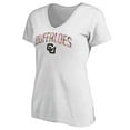 thumbnail image 2 of Women's White Colorado Buffaloes Floral Arched V-Neck T-Shirt, 2 of 3