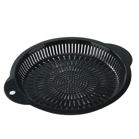 Shoreew Kitchen Round Drain Tray Plate with Dual Handles Food Grade Large Capacity Multifunctional Vegetable Fruits Drainage Plate Strainer Colander Basket