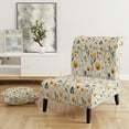 thumbnail image 2 of Designart "Sernité Florale Jaune Ensoleillée" Chaise d'Appoint Rembourrée - Fauteuil de Cottage pour Chambre, 2 of 7