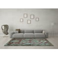 thumbnail image 3 of Ahgly Company Indoor Rectangle Southwestern Light Blue Country Area Rugs, 5' x 7', 3 of 4