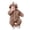 Khaki, variant on Toddler Boys Girls Fleece Winter Bodysuit Solid Warm Long Sleeve Hooded Footed Romper for 0-12M