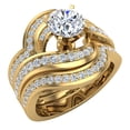 thumbnail image 5 of Diamond Wedding Band Set Matching to Intertwined Engagement Ring 14K Gold 0.25 CT TW, 5 of 6