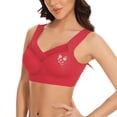 thumbnail image 5 of Wireless Side Support Bra Full Support Bras for Women Bras for Senior Women Breathable Back Bra Soft Back Closure Bra Casual Back Hook Bra, 5 of 8