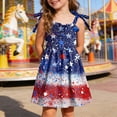 thumbnail image 2 of CAUYDY Toddler Girl Dresses 1T-6T Kid Girls 4th of July Straps Dress Baby American Flag Stars Striped Sundress Children Independence Day Outfits (Sizes 2-3 Years,Navy), 2 of 5