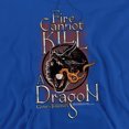 thumbnail image 2 of Game of Thrones Fire Cannot Kill A Dragon Unisex Adult Pull-Over Hoodie,Royal, 3X-Large, 2 of 5