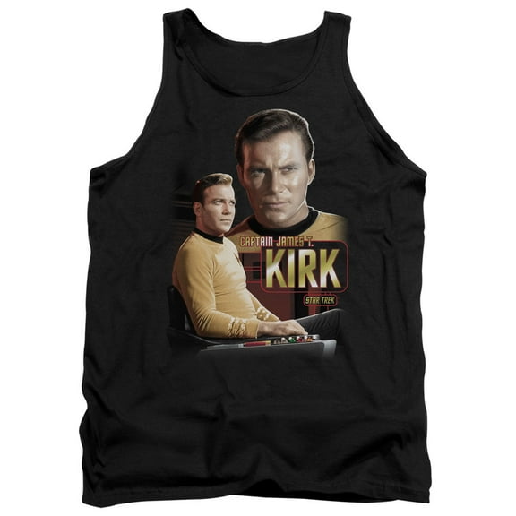 Star Trek Captain Kirk Adult Tank Top Black