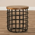 thumbnail image 1 of Baxton Studio Table d'Appoint en Bois Vieilli Style Industriel Rustique Antique Noir Texturé, 1 of 3
