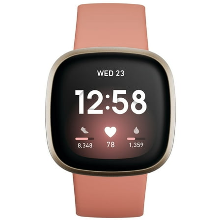 Fitbit - Versa 3 Health & Fitness Smartwatch - Soft Gold