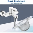 thumbnail image 3 of 2 trampas de filtro de cesta de acero inoxidable resistente, colador de malla de metal de 2,75 pulgadas superior/1 pulgada, perfecto para fregadero de cocina/baño, bañera, lavabo, desagüe de suel, 3 of 5