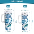 thumbnail image 3 of 40 oz Insulated Stainless Steel Tumbler Double Wall Stainless Steel Tumbler with 2-Way Drinking Marine Organismsd, 3 of 9