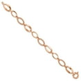 thumbnail image 3 of 10k Rose Gold Polished and Textured Link Bracelet, 3 of 3