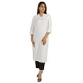 thumbnail image 2 of Moomaya Blouses Unies pour Femmes Kurti Ethnique Indienne Kurta Décontractée en Coton, 2 of 7
