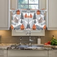 thumbnail image 2 of Yayeee Kitchen Curtains Tier Pair Light Filtering 27"x36" Rod Pocket Short Cafe Window Panel, Gray Snow Houses, 2 of 7