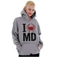 thumbnail image 3 of Maryland I Love MD Crabby State Pride Unisex Plus Fleece Graphic Hoodie Brisco Brands 5X, 3 of 5