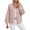 Pink, variant on Quinlirra Womens Sweaters Cardigan Women's Casual Loose Long Sleeve Top Colorblock V-Neck Knitted Sweater Cardigan Jacket