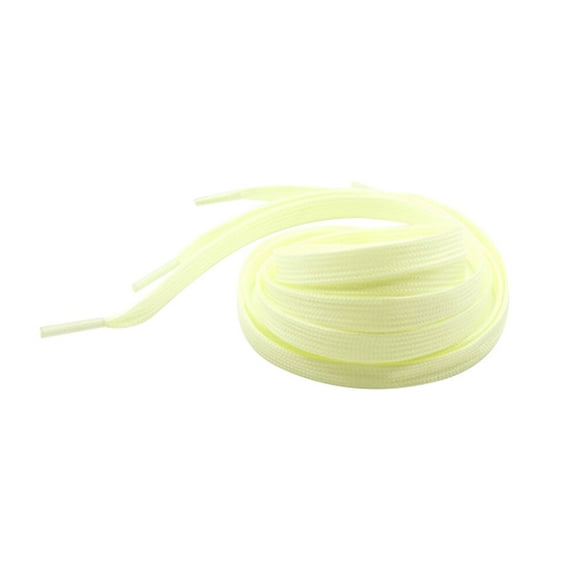 FONDOTIN 1 Pair Colored Flat Shoe Laces for Trainers Light Yellow 39.4x0.3x0.08in
