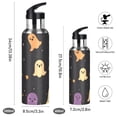 thumbnail image 2 of Yayeee 33oz Insulated Water Bottle Double Wall Stainless Steel with Flip Straw Lid, Black Halloween Ghosts, 2 of 7