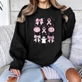 thumbnail image 5 of Zxlsdmn Women's Breast Cancer Crew Neck Sweatshirt Oversized Long Sleeve Drop Shoulder Pullover Tops Inspirational Printed Pattern Sweatshirts Fall Clothes M, 5 of 5