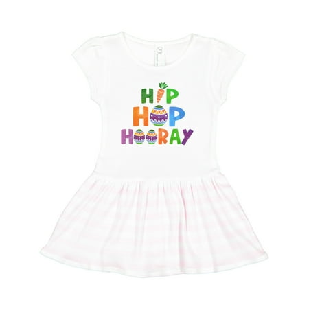 

Inktastic Easter Hip Hop Hooray with Eggs and Carrot Gift Toddler Girl Dress