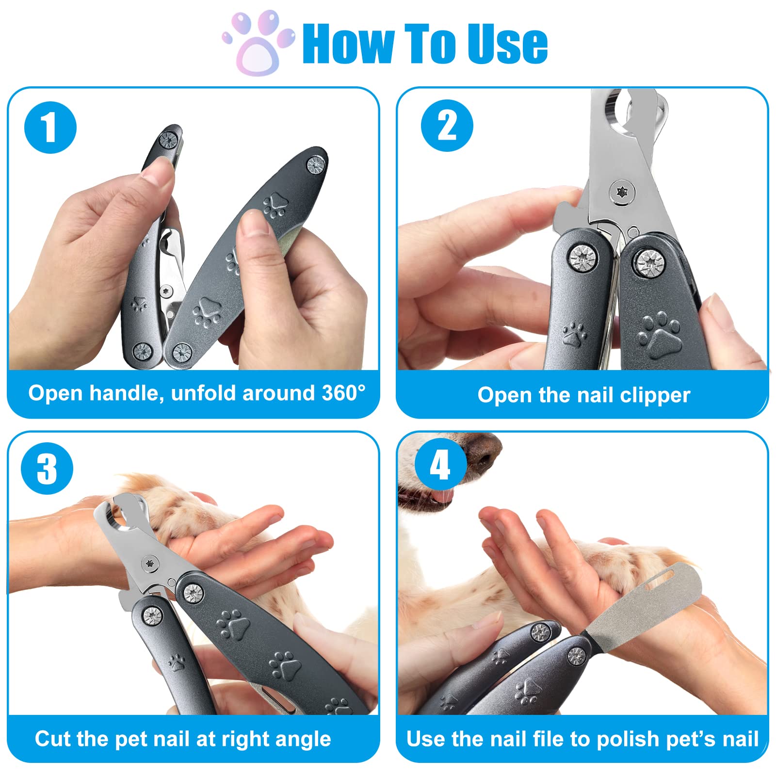 Pet Deluxe Dog Nail Clippers with Nail File photo 5