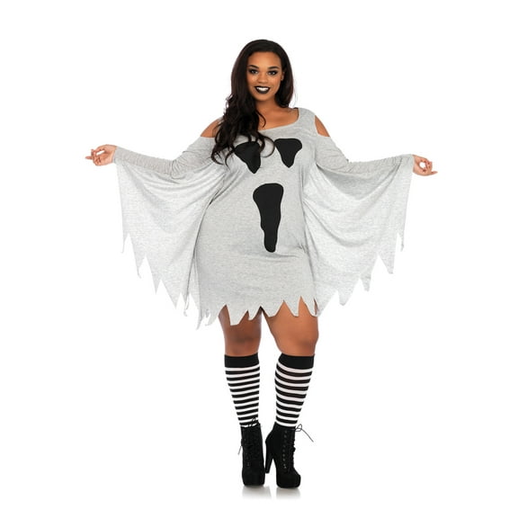 Leg Avenue Womens Plus Size Jersey Ghost Dress