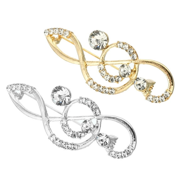 Uxcell Note Safety Decorative Pin, 2Pcs Anti Exposure, Golden and Silver