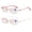 2 Pairs of Different Color, variant on 2 Pairs of Red Rimless Anti-Blue Light Reading Glasses Sunglasses for Women Fashion Readers Frameless Gradient Pink Lenses Metal Presbyopia Glasses +3.00