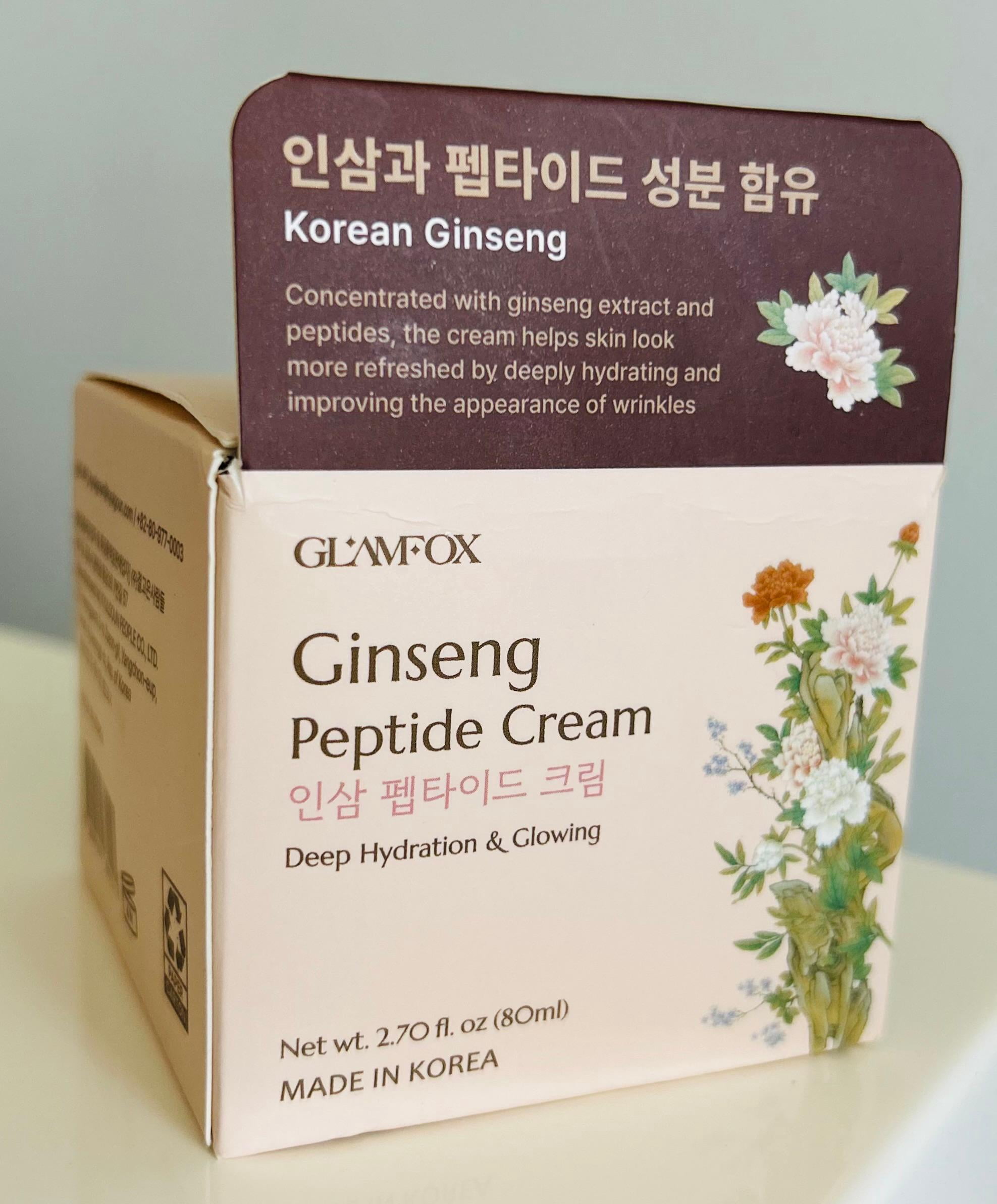 Korean Skincare -Ginseng Peptide Cream Deep Hydration & Anti-Aging Glowing 2.7 oz