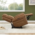 thumbnail image 5 of ReNest Dual Motor Power Recliner with Super Zero-Gravity Mode, Top-Grain Leather, USB and Type-C Charging,Saddle, 5 of 25
