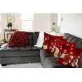 thumbnail image 3 of Merry Christmas Red Throw Pillow Covers 20x20 Inch Set of 4 Christmas Trees Poinsettia Floral Mistletoe Holly Leaf Xmas Animals Deer Bear Fox Pillow Cases Winter Snowflake Cushion Cover, 3 of 6