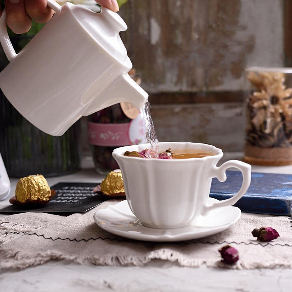 DanceeMangoo Exquisite Porcelain Cup and Saucer Set, 6 Oz Coffee Cup, Owl  Pattern