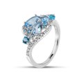 Oval and Round Ice Blue Topaz and Pear-shaped and Round ParaibaTopaz ...