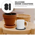 thumbnail image 2 of OFFIGAM Desk Coasters for Office Silicone Drink Coasters Black 8pcs, 2 of 8