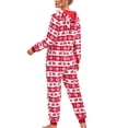 thumbnail image 3 of Faithtur Combinaison à Capuche de Noël pour Femme à Manches Longues, à Fermeture Éclair, Col en V, Pyjama, 3 of 6