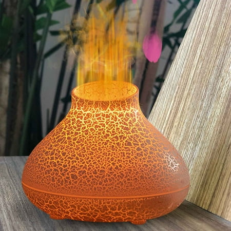 

Clearance Crack USB Aromatherapy Machine Home Desktop Color Simulation Flame Machine Flame Humidifier