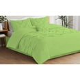 thumbnail image 3 of 1 Piece New Half Pinch Pleated Pattern Comforter, 800 TC, 100% Egyptian Cotton, Super King Size Sage Solid, 3 of 6