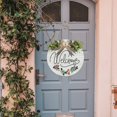 thumbnail image 2 of Tkrady Welcome Front Door Round Wood Sign Hanging Welcome Sign for Farmhouse porch Spring Welcome Sign Front Door Decoration (I), 2 of 6