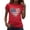 #03 Red, variant on Independence Day T Shirts for Women Fashionable Round Neck Graphic Tees Patriotic Short Sleeve Going Out Summer Tops (#03 Red,L)