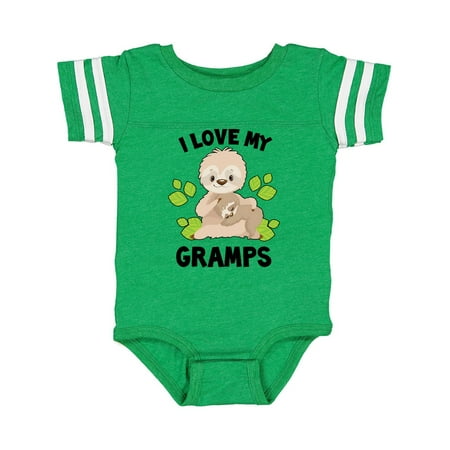 

Inktastic Cute Sloth I Love My Gramps with Green Leaves Gift Baby Boy or Baby Girl Bodysuit