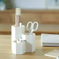 thumbnail image 2 of Plastic Pen Box Hexagonal Pen Holder Pencil Storage Box (Beige), 2 of 5