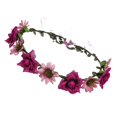 thumbnail image 4 of Flor Guirnalda Haiband Diadema Festival Banda Flor Pelo Vid Headwraps , Púrpura, tal se describe Baoblaze Rosa flor diadema, 4 of 6
