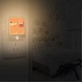 thumbnail image 2 of Yayeee 2-Pack Plug in LED Night Lights with Light Sensors Motion Detectors, Orange Glasses, 2 of 7